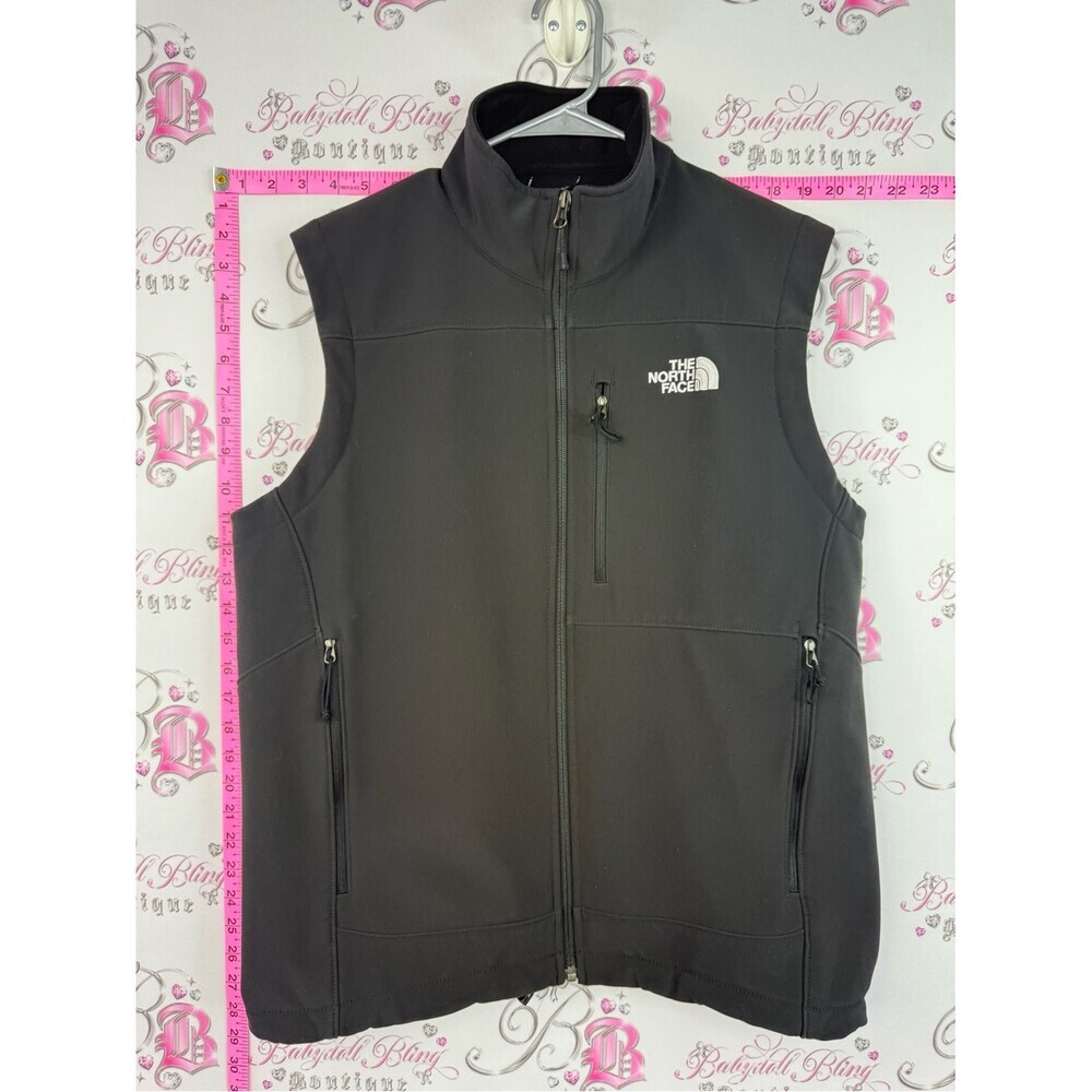 The North Face vest Black Men's Softshell Vest with Zip Pockets